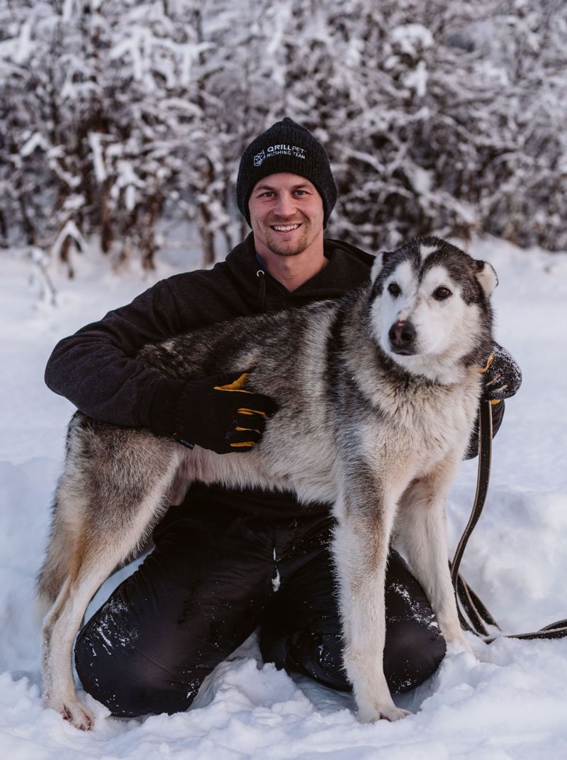 Dallas Seavey and Sled Dog